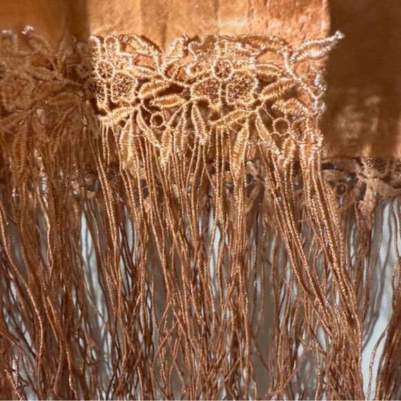 Inca Cotton Women’s Sleeveless Embossed Fringe Boho Gypsy Open Front Cardigan - Picture 8 of 9